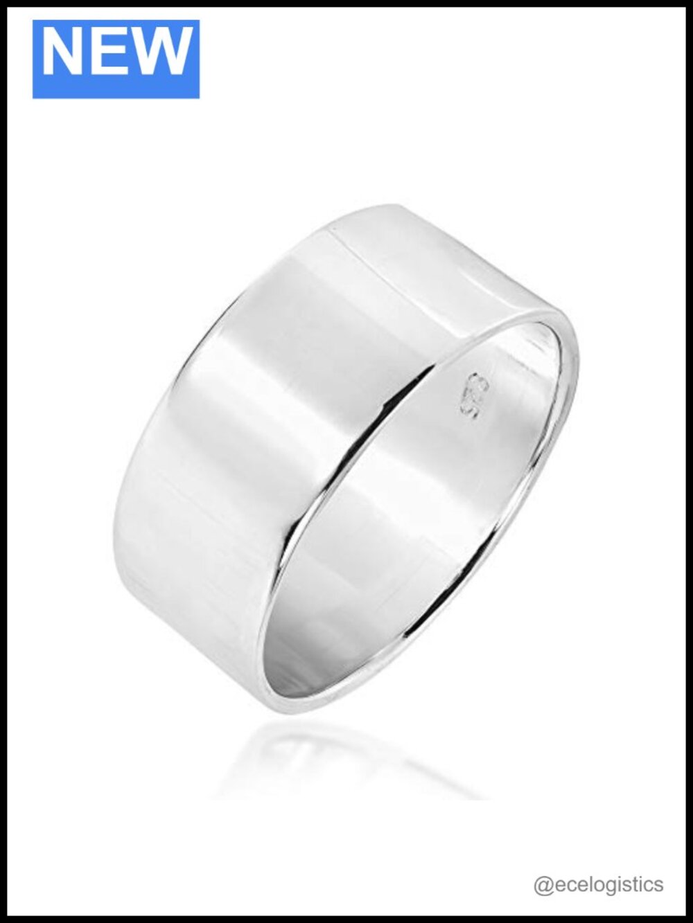 Sterling Silver Cigar Band Ring 10mm Width Comfort Fit Unisex Statement